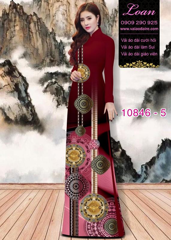 Vải áo dài hoa 3D