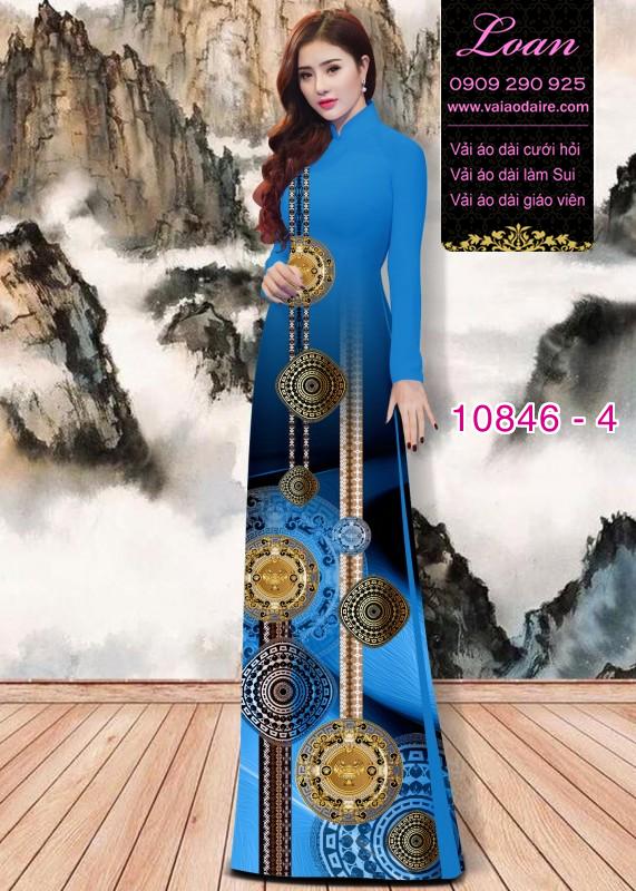 Vải áo dài hoa 3D