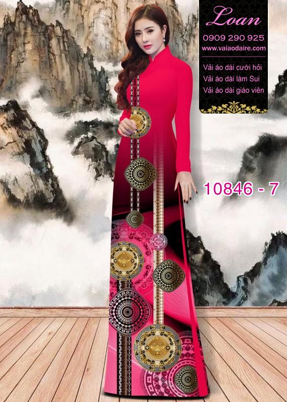 Vải áo dài hoa 3D