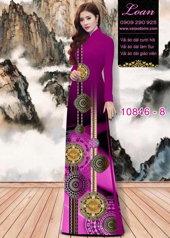 Vải áo dài hoa 3D