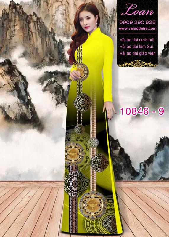 Vải áo dài hoa 3D