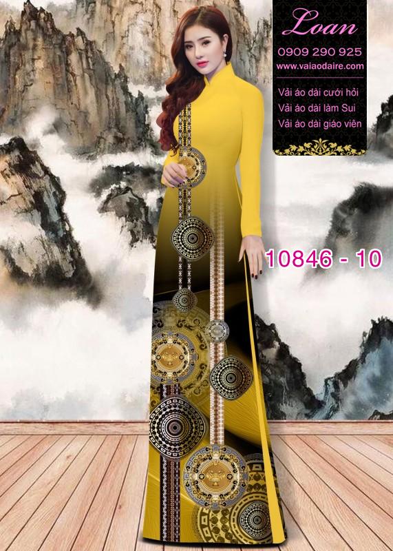 Vải áo dài hoa 3D