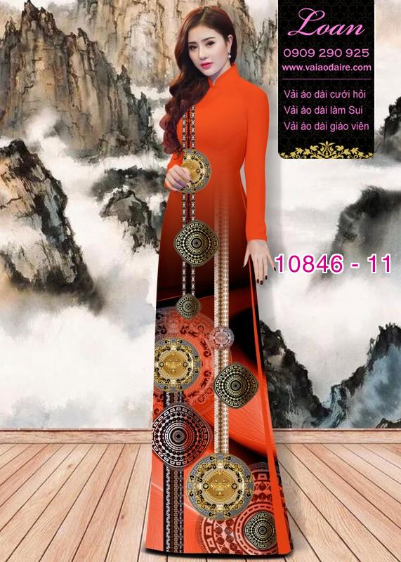 Vải áo dài hoa 3D