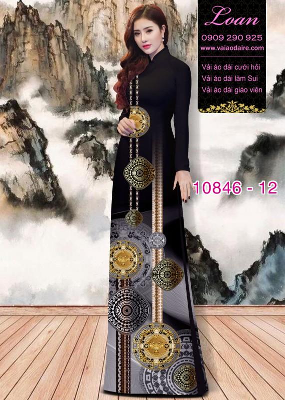 Vải áo dài hoa 3D