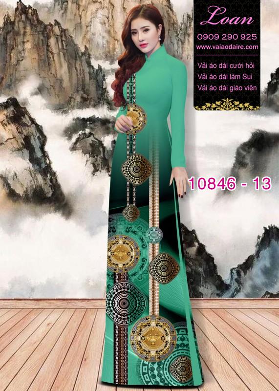 Vải áo dài hoa 3D