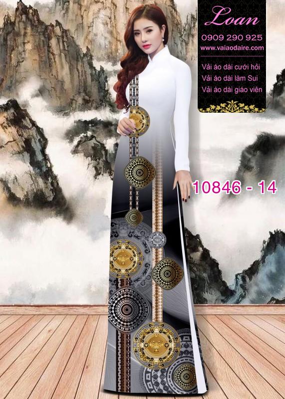 Vải áo dài hoa 3D