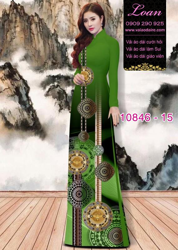 Vải áo dài hoa 3D