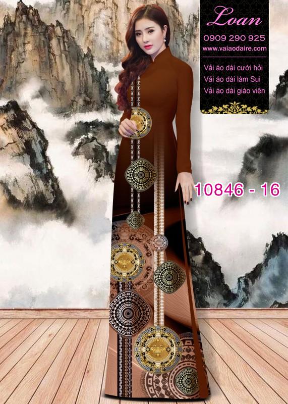 Vải áo dài hoa 3D