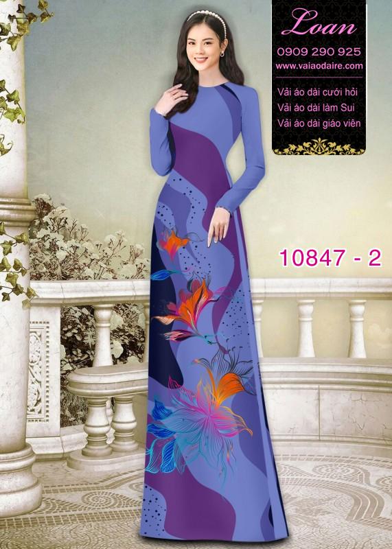 Vải áo dài hoa 3D