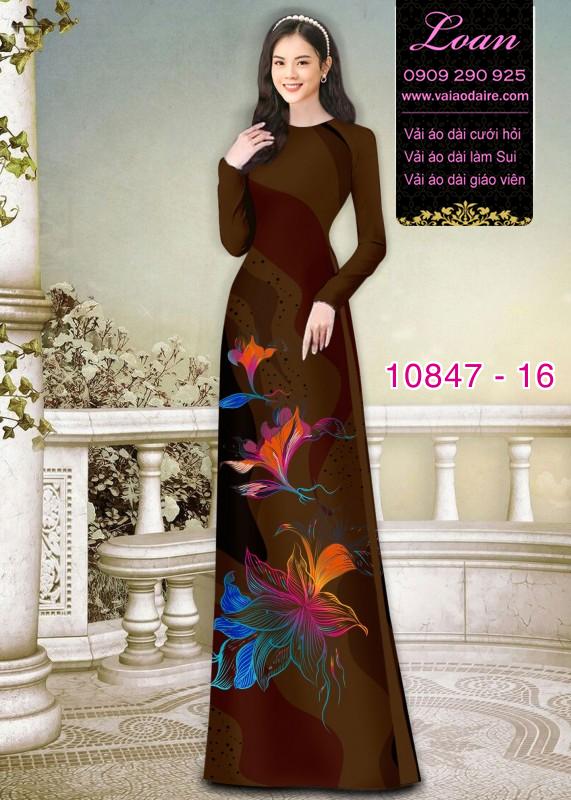 Vải áo dài hoa 3D