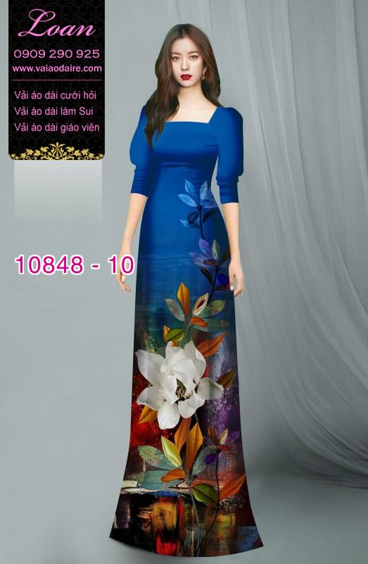 Vải áo dài hoa 3D