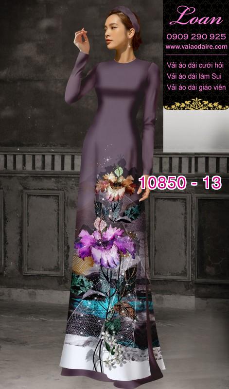 Vải áo dài hoa 3D