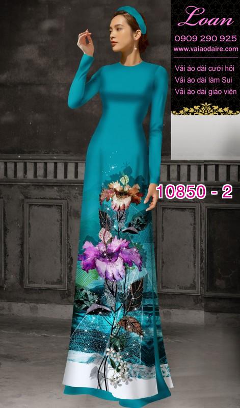 Vải áo dài hoa 3D