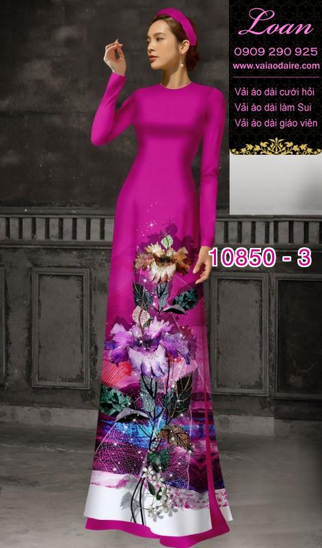 Vải áo dài hoa 3D