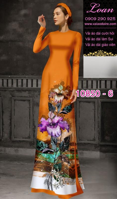 Vải áo dài hoa 3D