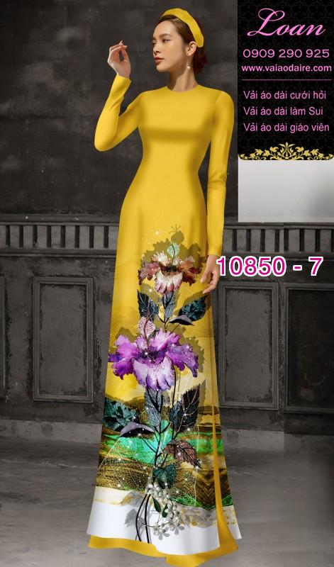 Vải áo dài hoa 3D