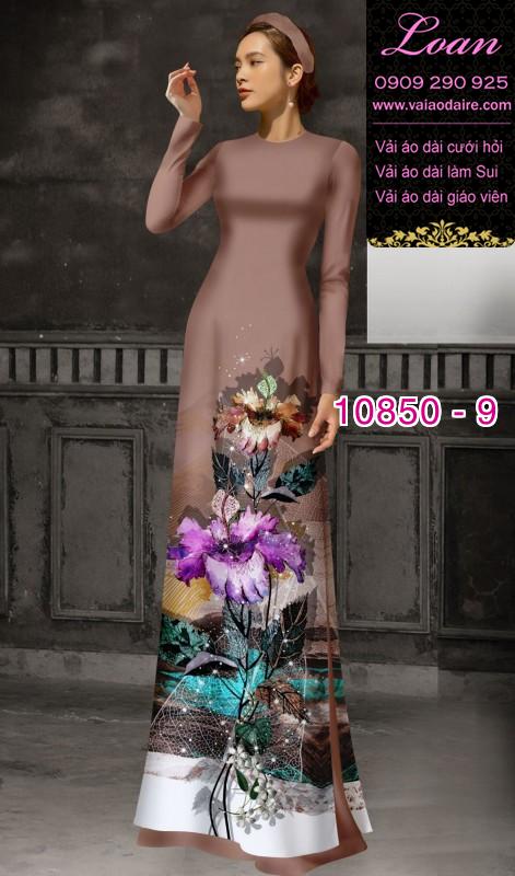 Vải áo dài hoa 3D