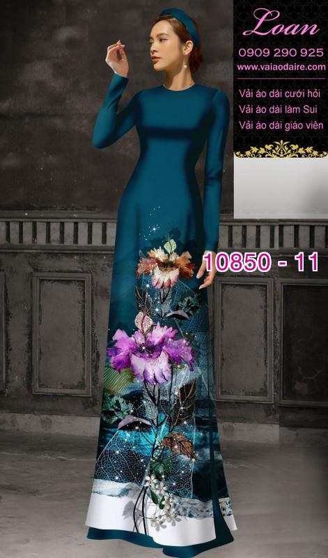 Vải áo dài hoa 3D