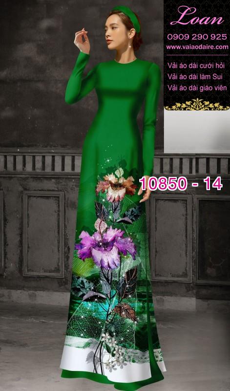 Vải áo dài hoa 3D