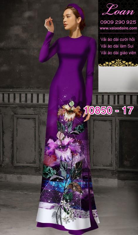 Vải áo dài hoa 3D