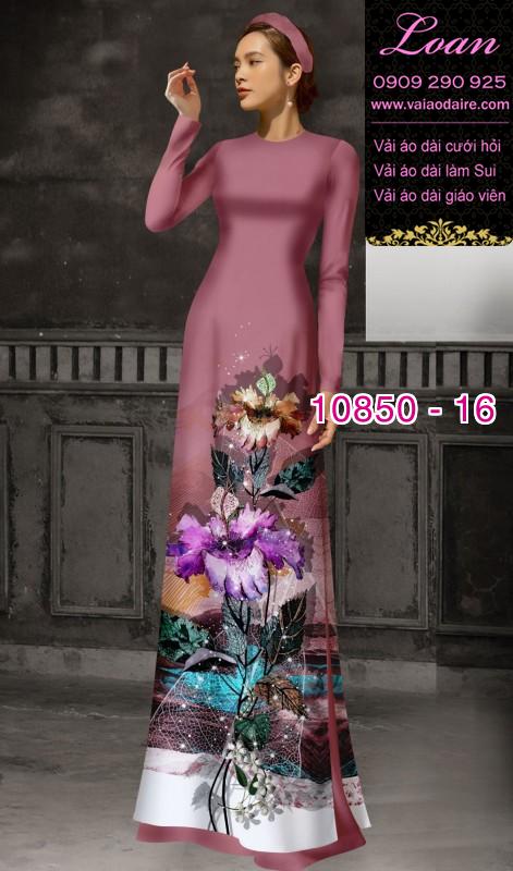Vải áo dài hoa 3D