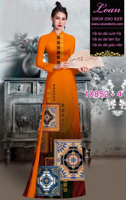 Vải áo dài hoa 3D