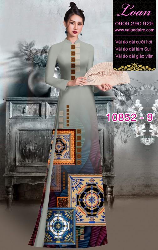Vải áo dài hoa 3D