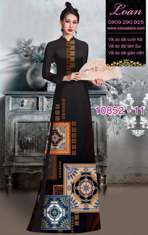 Vải áo dài hoa 3D