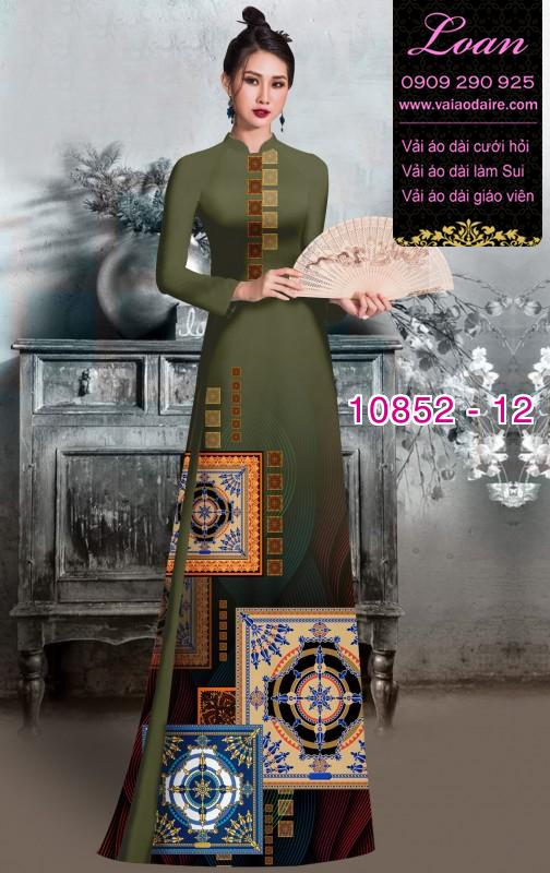 Vải áo dài hoa 3D