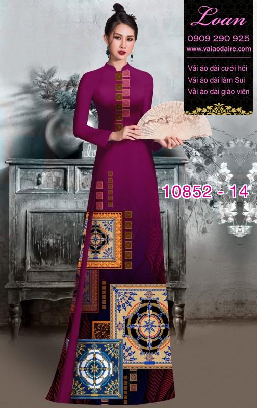 Vải áo dài hoa 3D