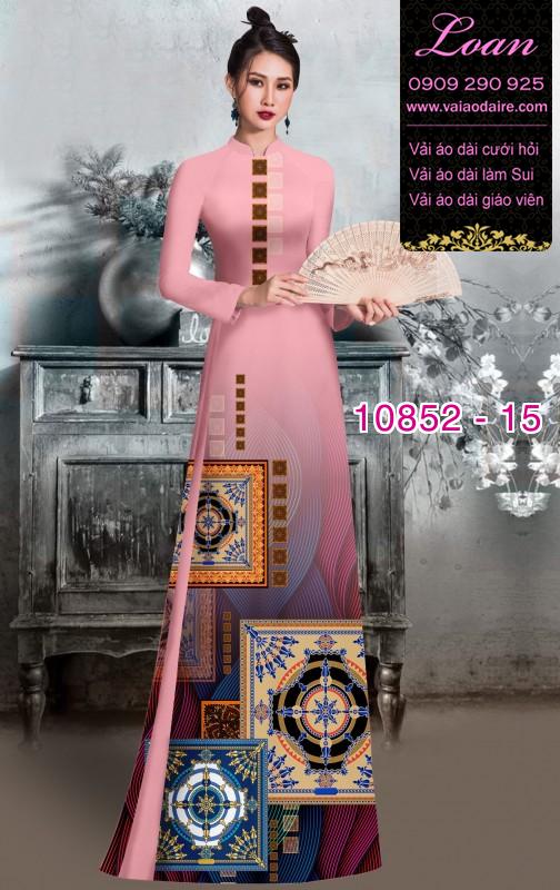 Vải áo dài hoa 3D