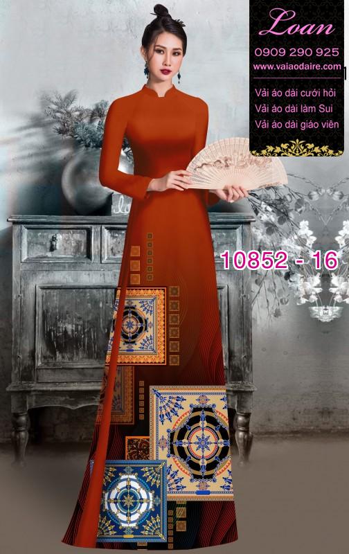Vải áo dài hoa 3D