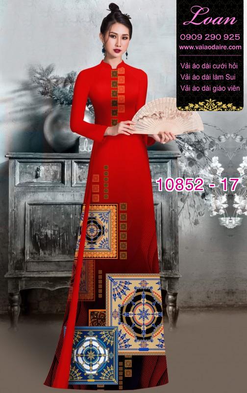 Vải áo dài hoa 3D