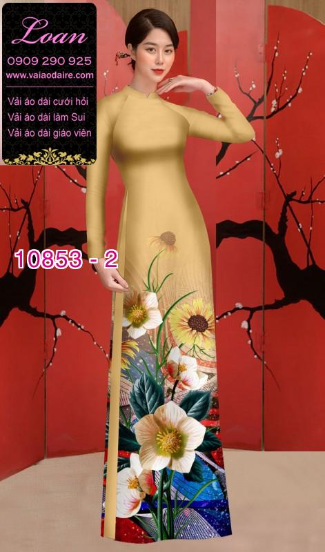 Vải áo dài hoa 3D Vải áo dài hoa 3D