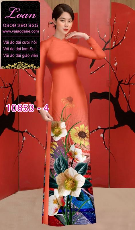 Vải áo dài hoa 3D Vải áo dài hoa 3D