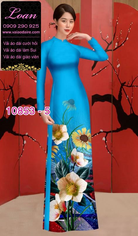 Vải áo dài hoa 3D Vải áo dài hoa 3D