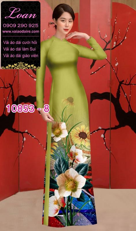 Vải áo dài hoa 3D Vải áo dài hoa 3D