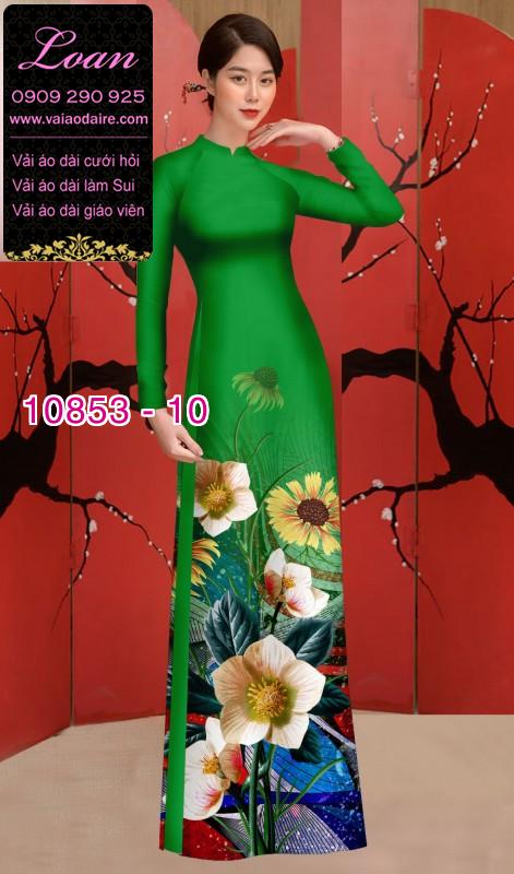 Vải áo dài hoa 3D Vải áo dài hoa 3D