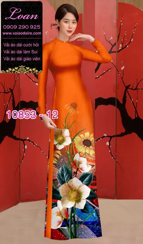 Vải áo dài hoa 3D Vải áo dài hoa 3D