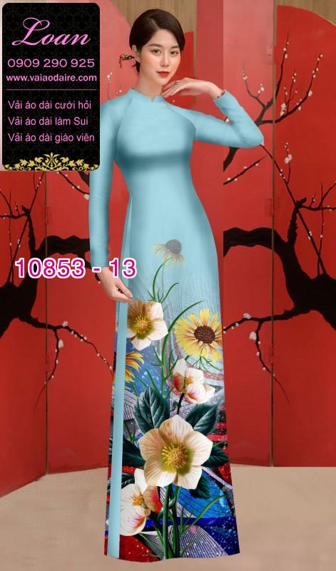 Vải áo dài hoa 3D Vải áo dài hoa 3D