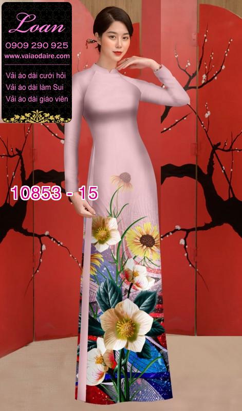 Vải áo dài hoa 3D Vải áo dài hoa 3D