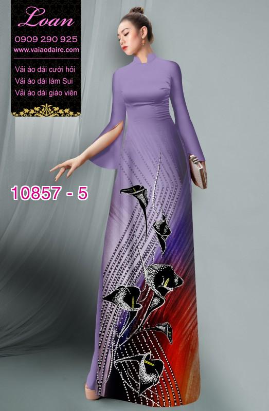 Vải áo dài hoa 3D