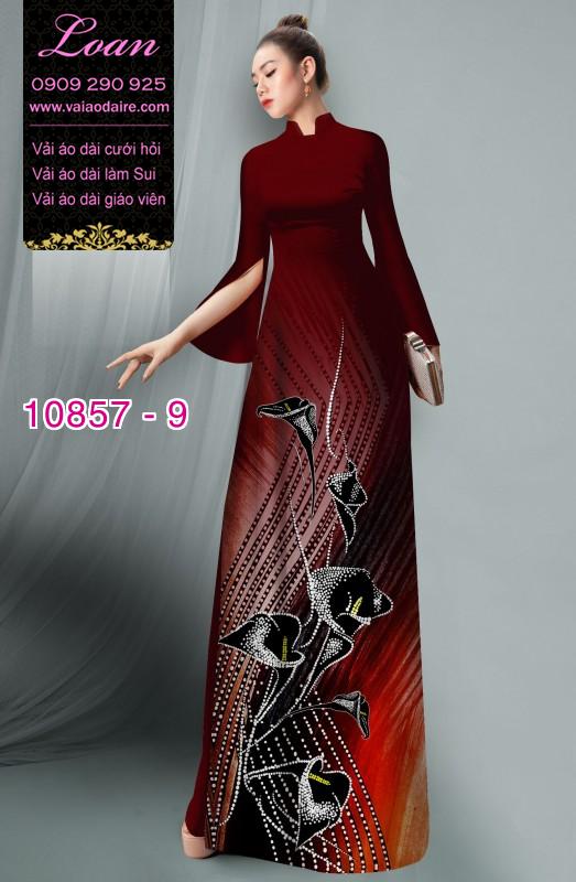 Vải áo dài hoa 3D