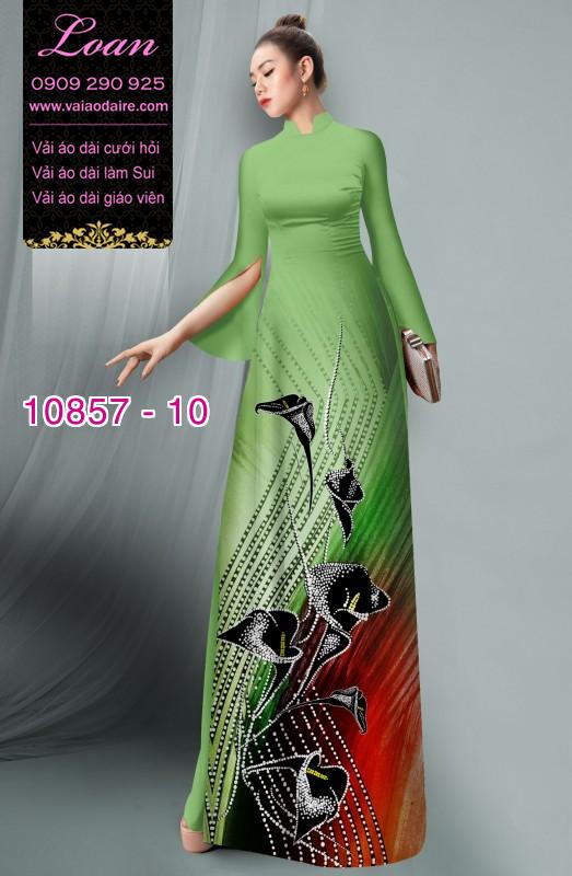 Vải áo dài hoa 3D