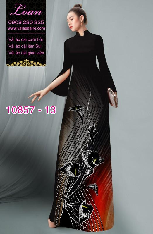 Vải áo dài hoa 3D
