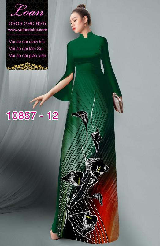 Vải áo dài hoa 3D