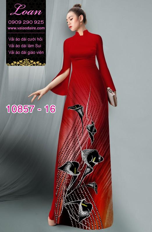 Vải áo dài hoa 3D