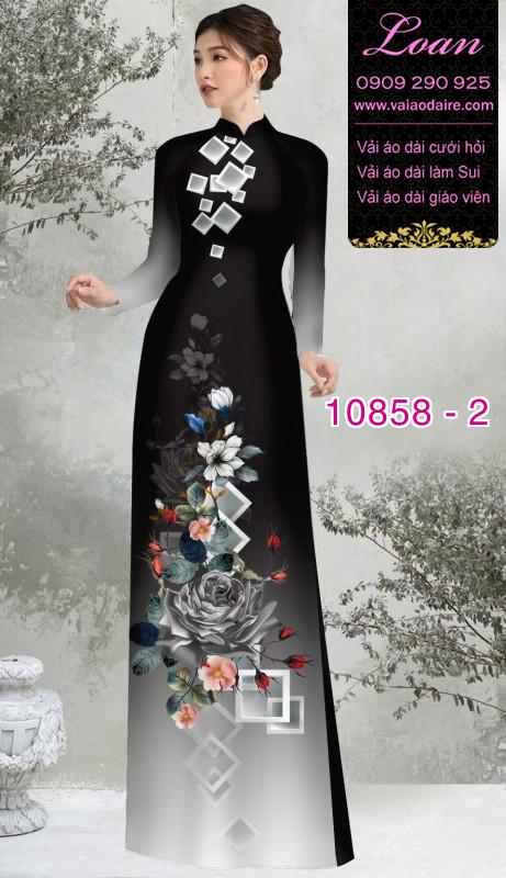 Vải áo dài hoa 3D Vải áo dài hoa 3D