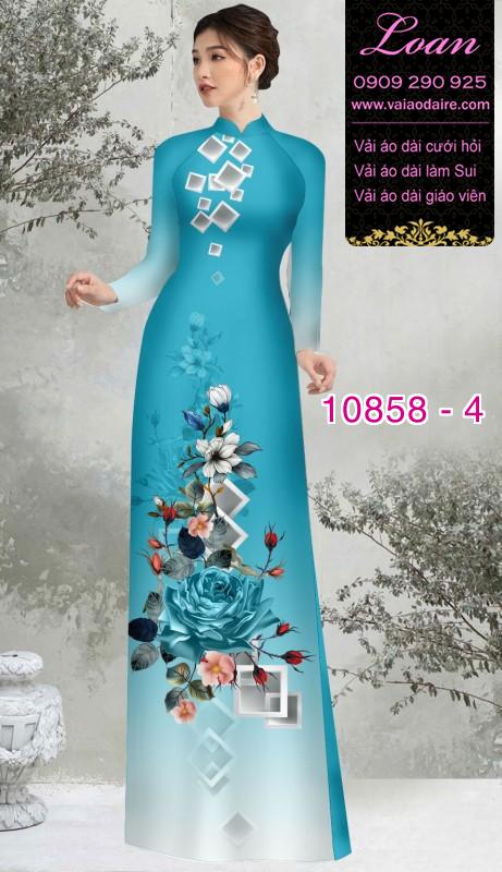 Vải áo dài hoa 3D Vải áo dài hoa 3D