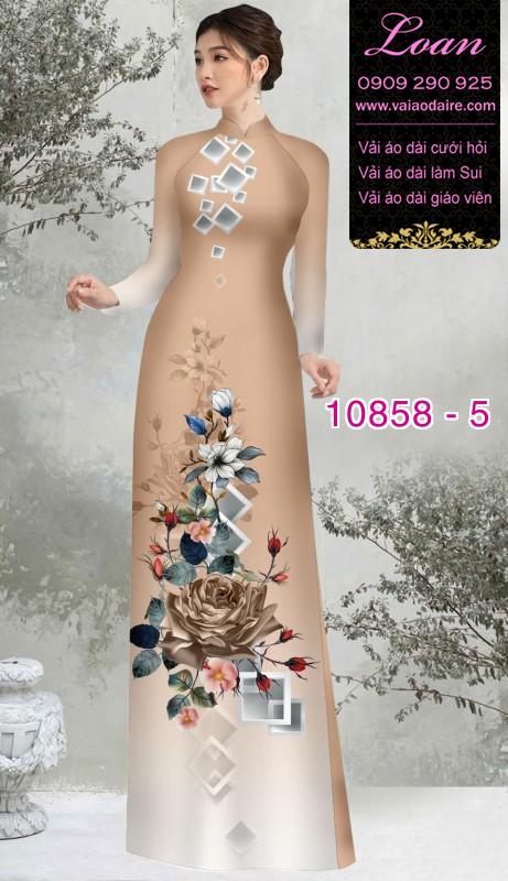 Vải áo dài hoa 3D Vải áo dài hoa 3D